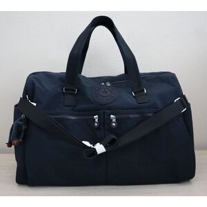 Kipling KIA3T8-4DX True Blue Tonal Itska Nylon Weekender Travel Duffle Bag